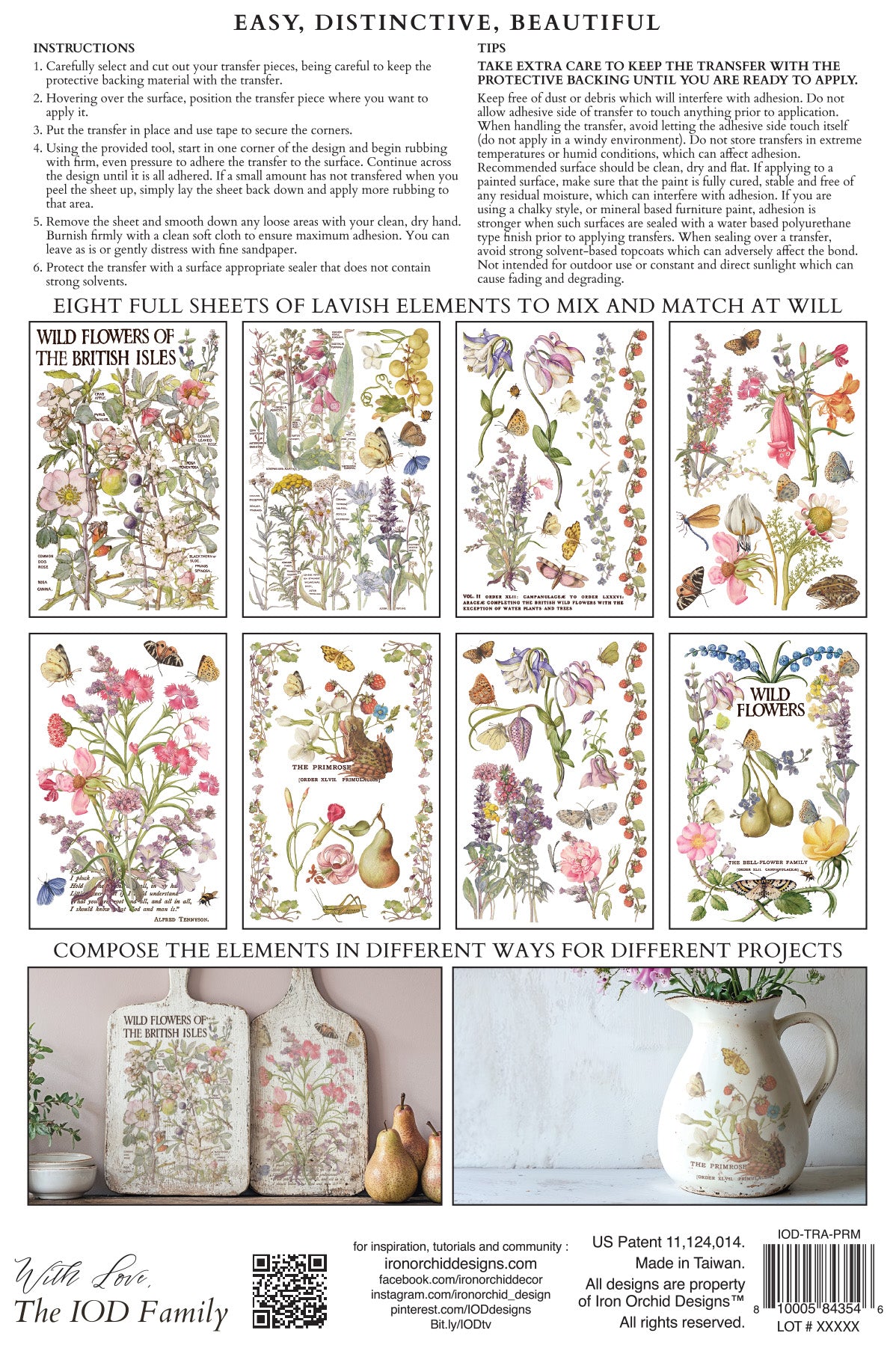 Primrose Isle IOD Transfer - Iron Orchid Designs