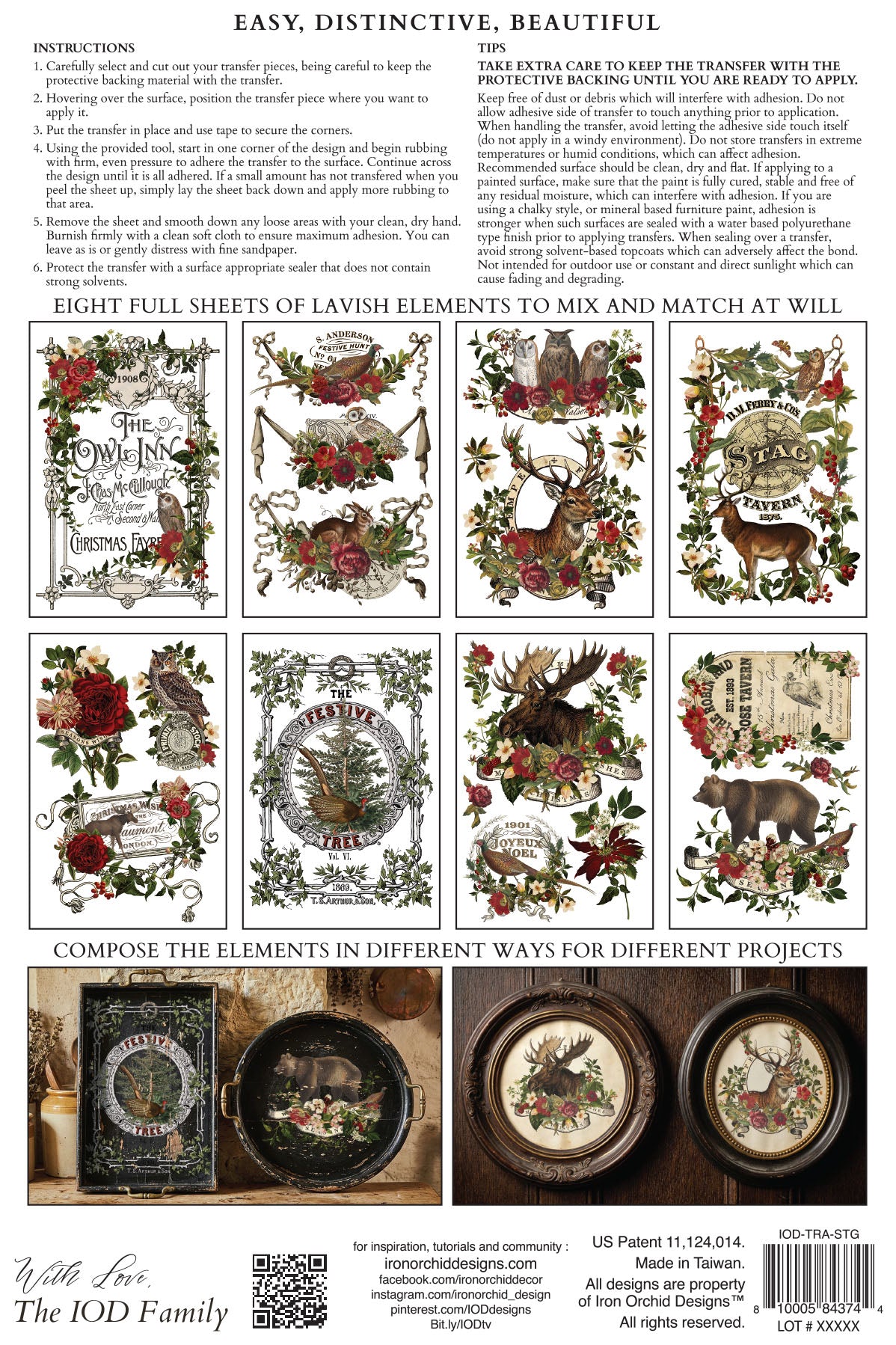 Stag Tavern IOD Transfer - Iron Orchid Designs *LIMITED EDITION*