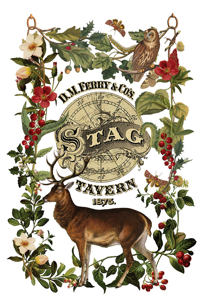 Stag Tavern IOD Transfer - Iron Orchid Designs *LIMITED EDITION*