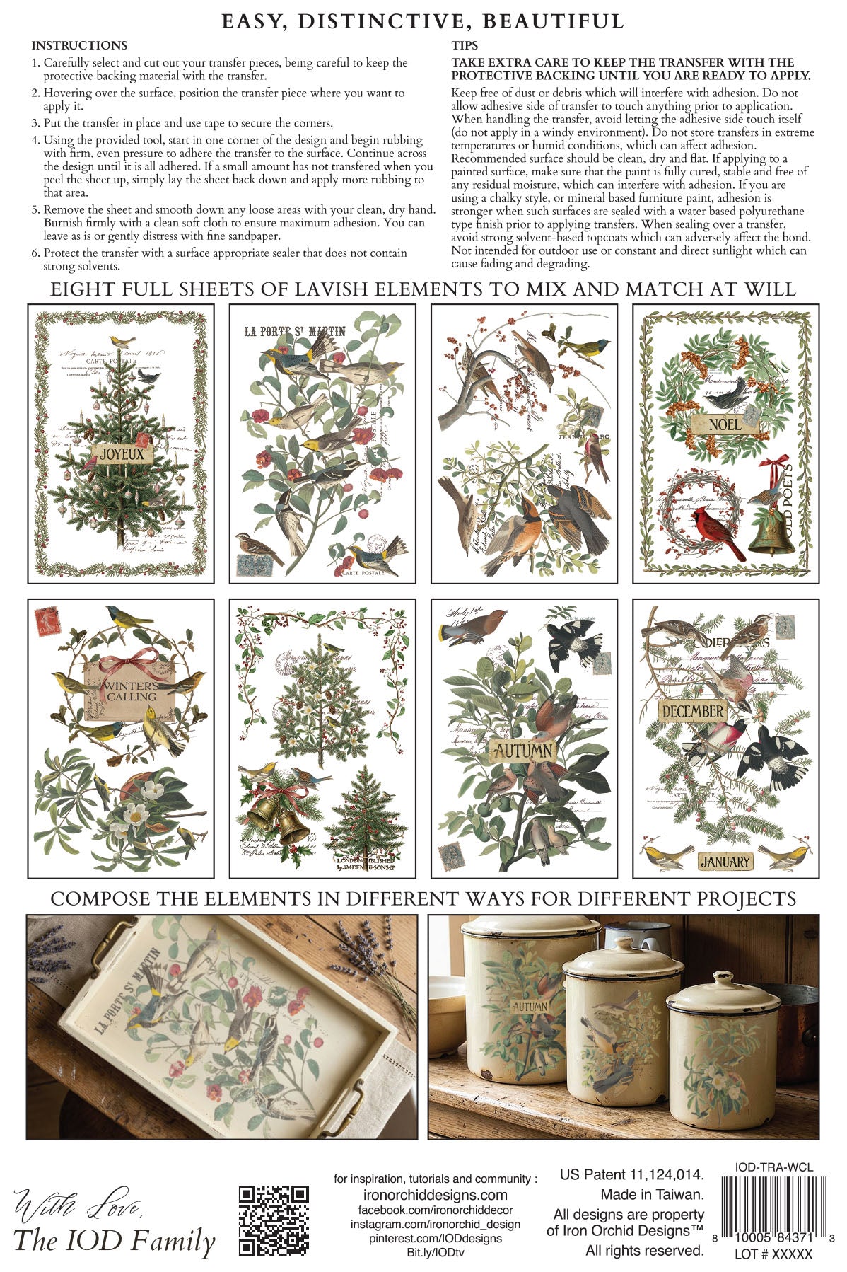 Winter's Calling Diaries IOD Transfer - Iron Orchid Designs *LIMITED EDITION*