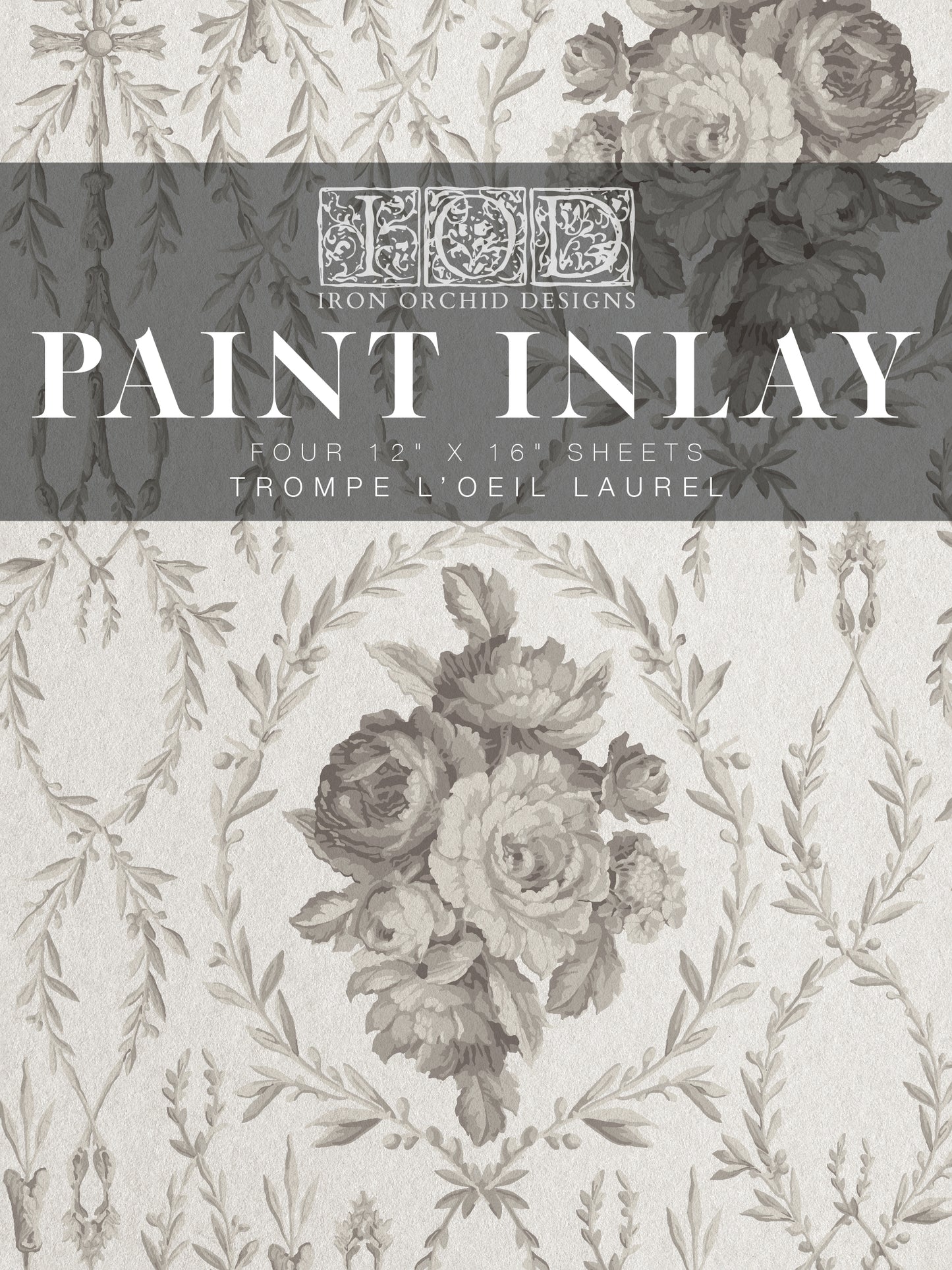 Iron Orchid Designs Paint Inlay packaging with floral design and text.