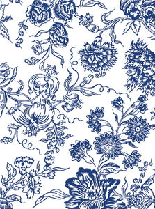 Indigo Floral IOD Paint Inlay - Iron Orchid Designs