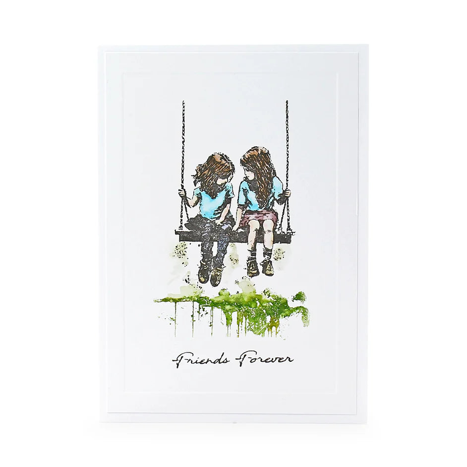 Friends Forever - Andy Skinner Rubber Stamp