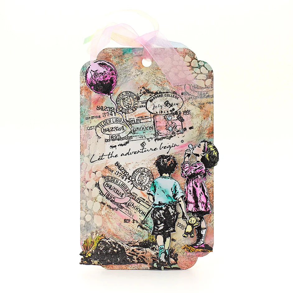 Blowing Bubbles - Andy Skinner Rubber Stamp
