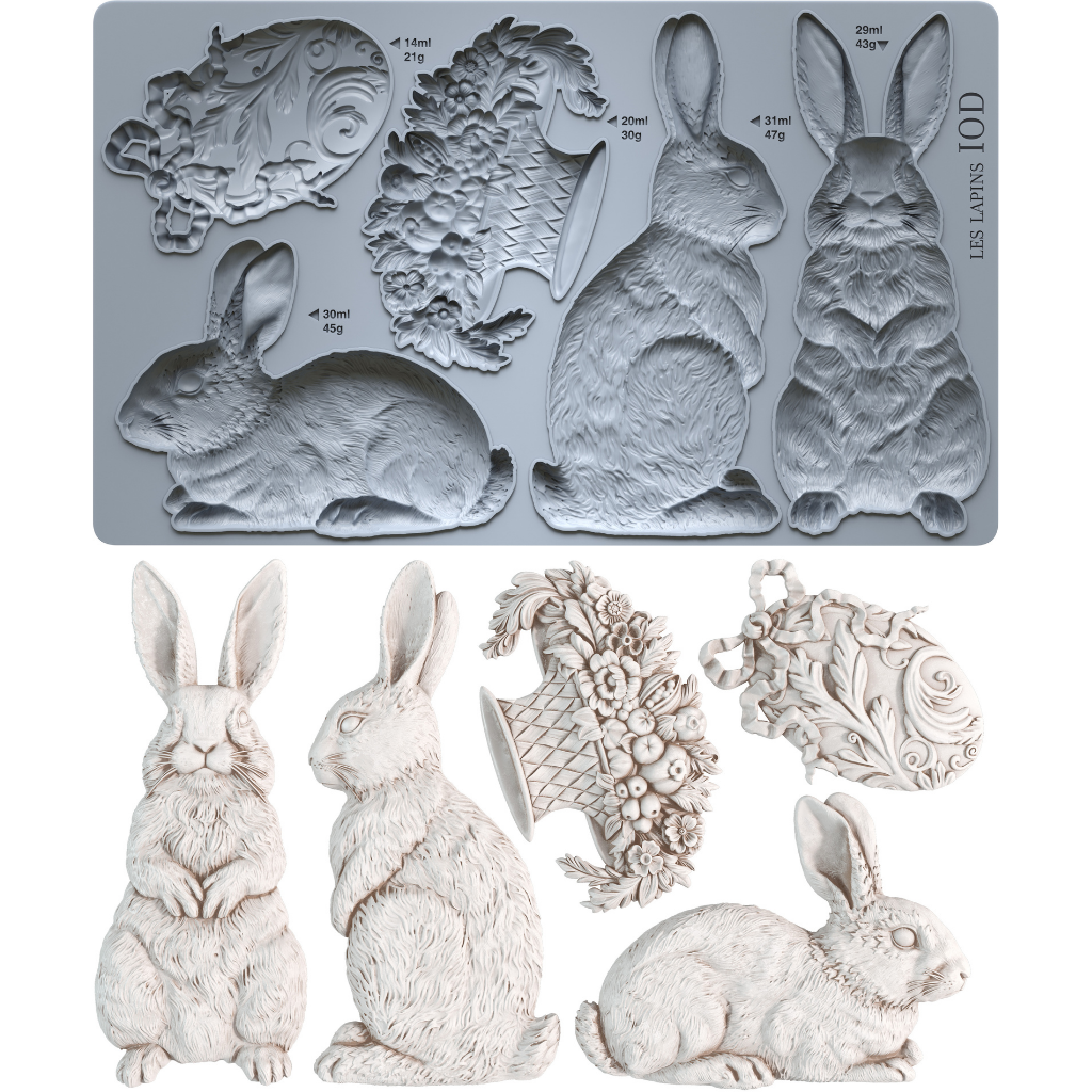 Les Lapins Mould by IOD - Iron Orchid Designs