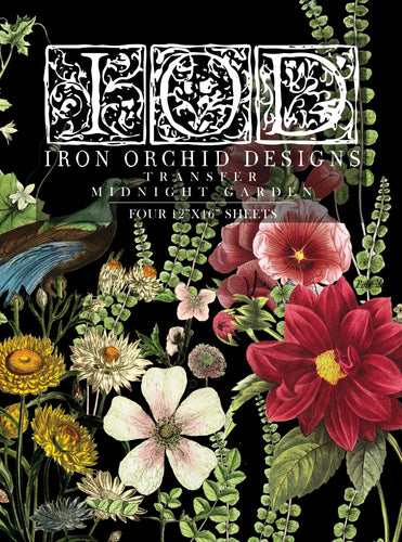 Midnight Garden IOD Transfer - Iron Orchid Designs