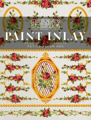Petite Fleur Red IOD Paint Inlay - Iron Orchid Designs