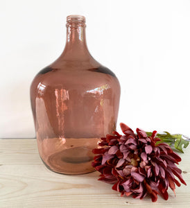 Blush Pink Demijohn Vase -100% Recycled Glass