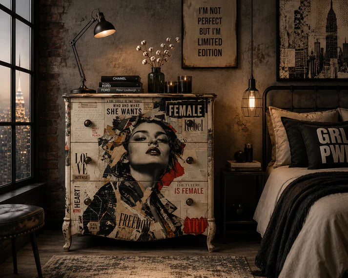Rebel Heart Decoupage Paper - MINT by Michelle