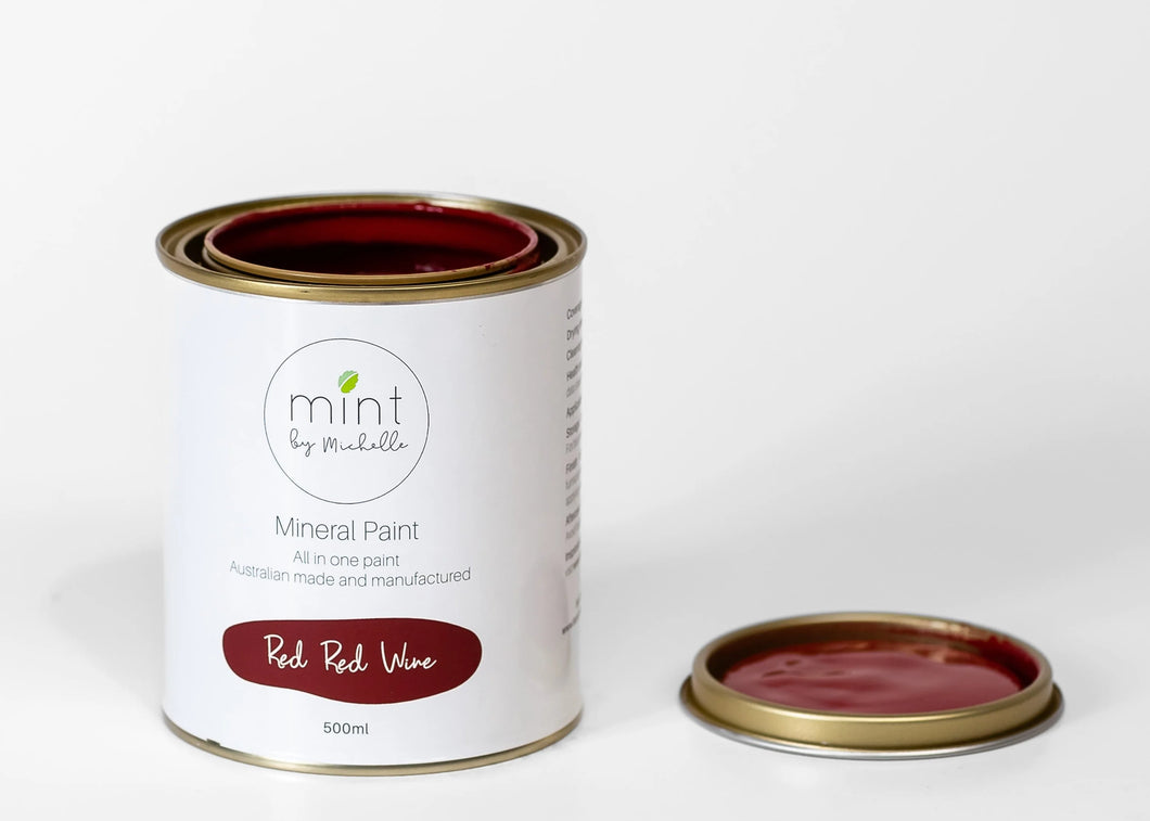 Red Red Wine, Dark Red Mineral Paint for Furniture, MINT by Michelle