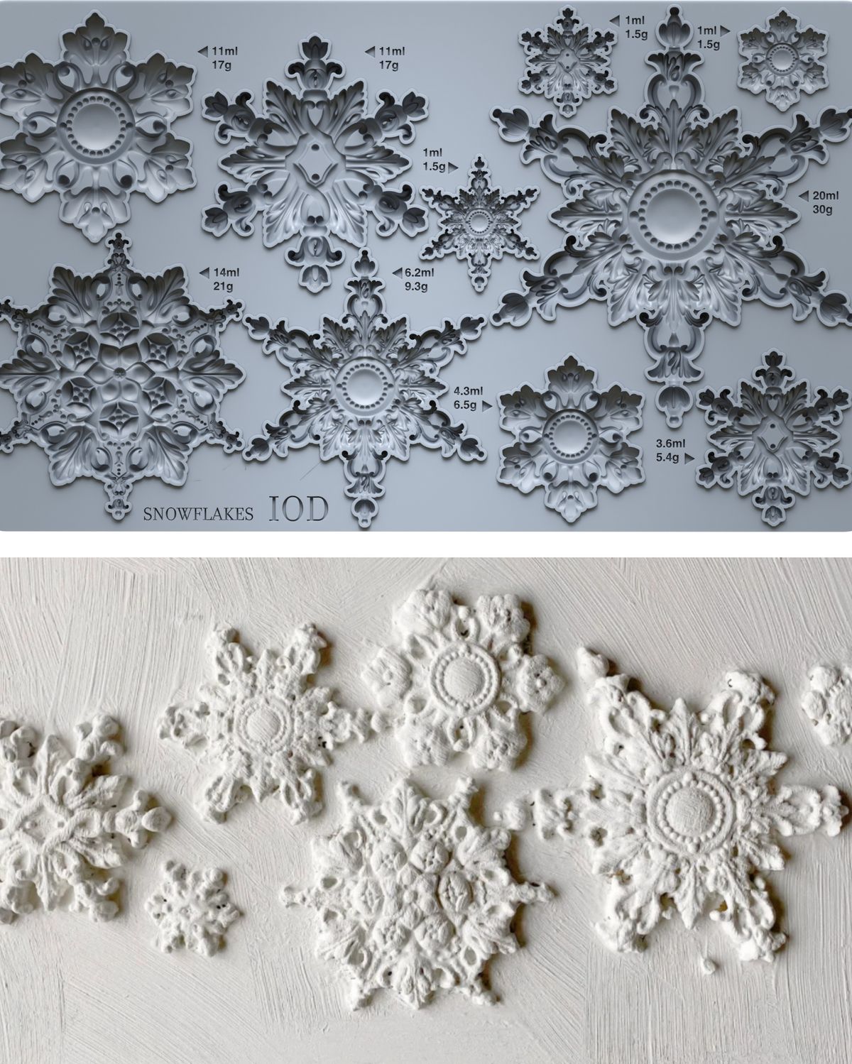 Snowflakes Mould | Iron Orchid Designs *LIMITED RELEASE*