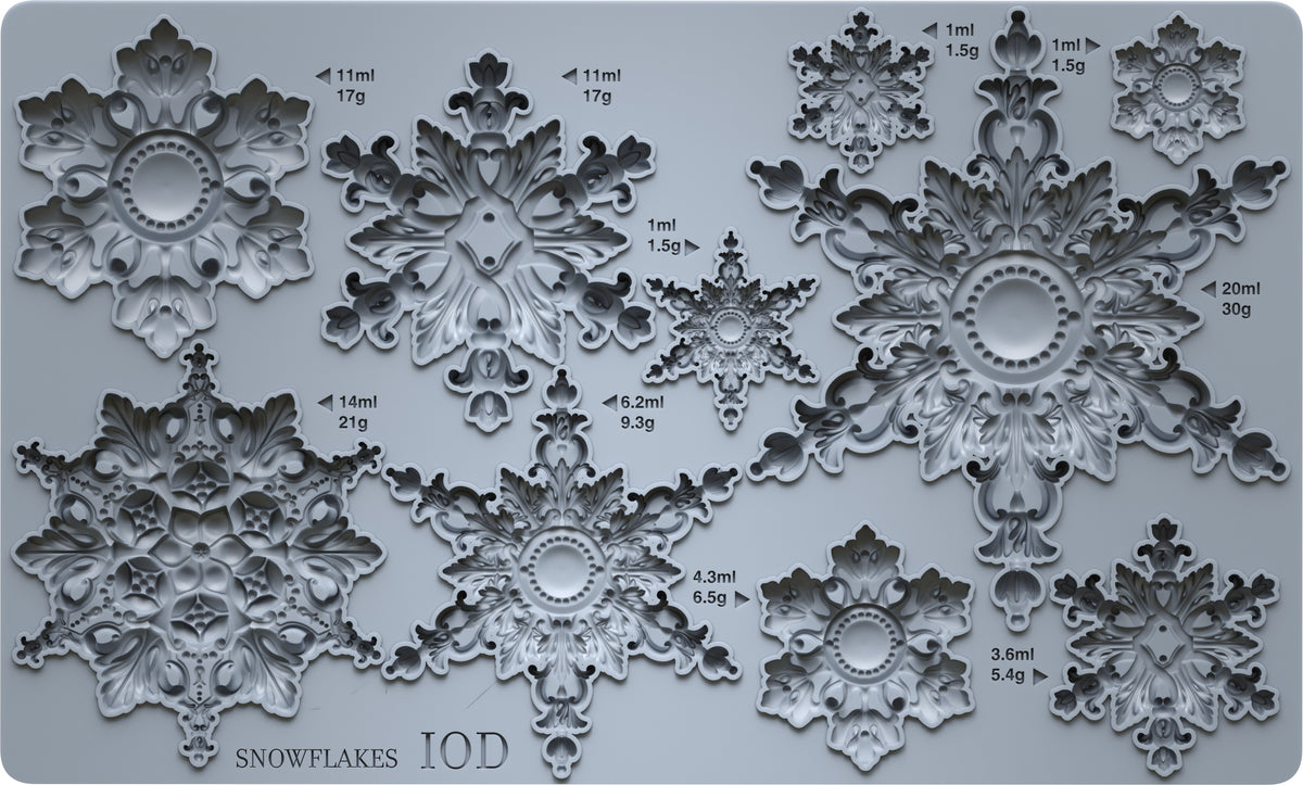Snowflakes Mould | Iron Orchid Designs *LIMITED RELEASE*