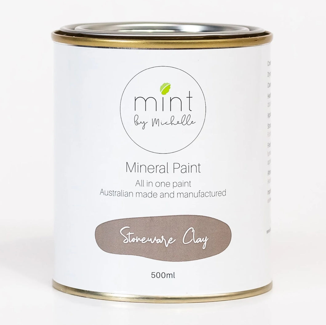 Stoneware Clay, Earthy Warm Clay Mineral Paint for Furniture, MINT by Michelle