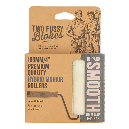 Hybrid Mohair (Solvent) Mini 4" Paint Roller Sleeve - 10 pack - Two Fussy Blokes
