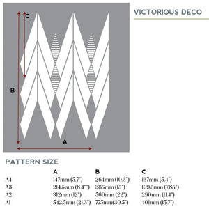 Art Deco Stencil - Victorious - Stencil Up