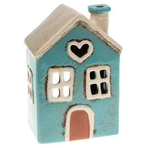 Village Pottery Heart House Teal