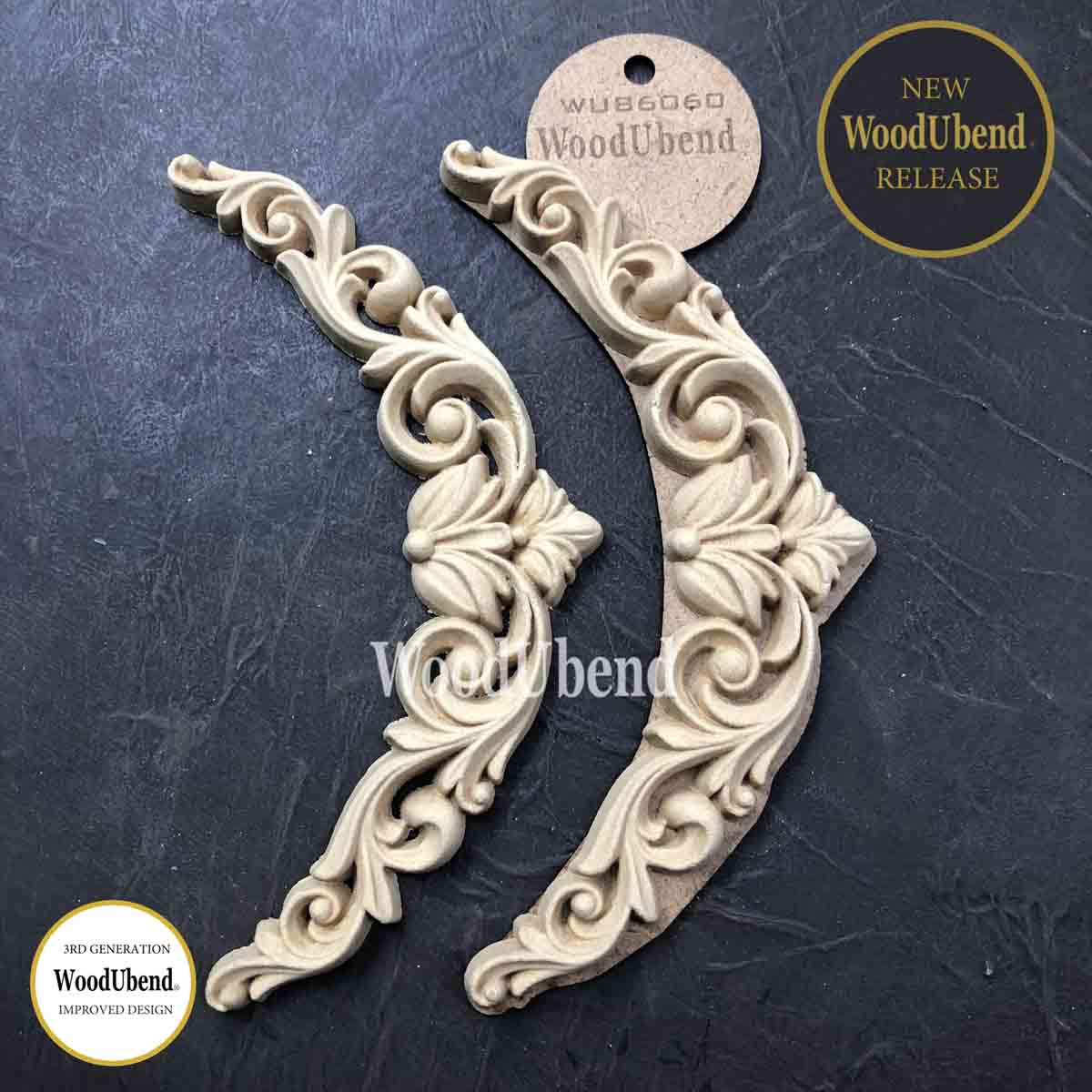 Scroll Swag Pediments WUB6060 - WoodUbend Mouldings 