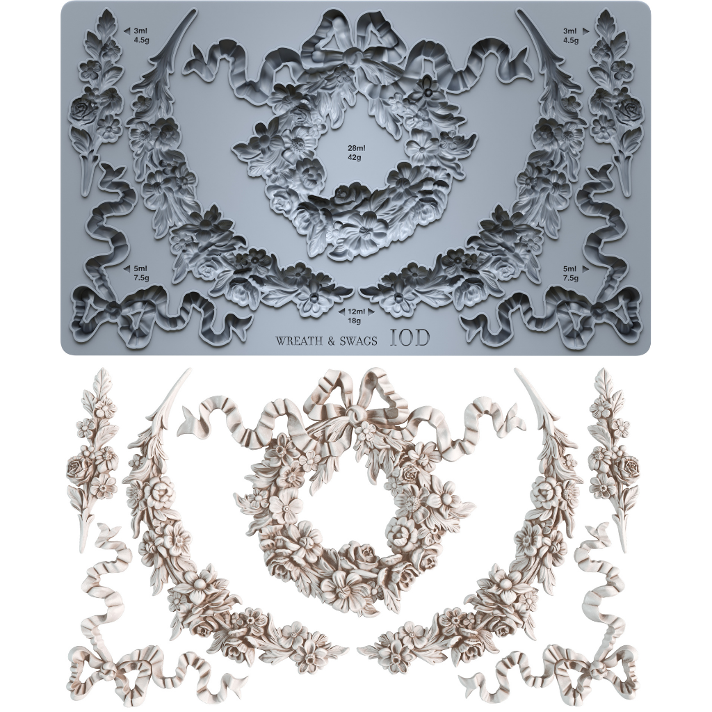 Wreaths and Swags Mould by IOD - Iron Orchid Designs