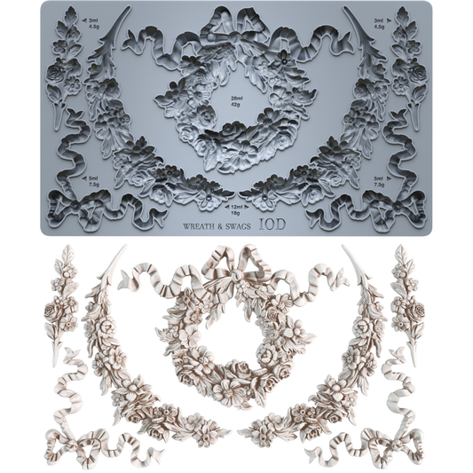 Wreaths and Swags Mould by IOD - Iron Orchid Designs
