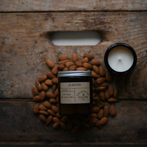Almond Candle, Soy Wax Candle Made In Lancashire, Old Man & Magpie