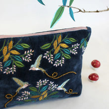 Load image into Gallery viewer, Bird Make Up Bag - Secret Garden by House of Disaster