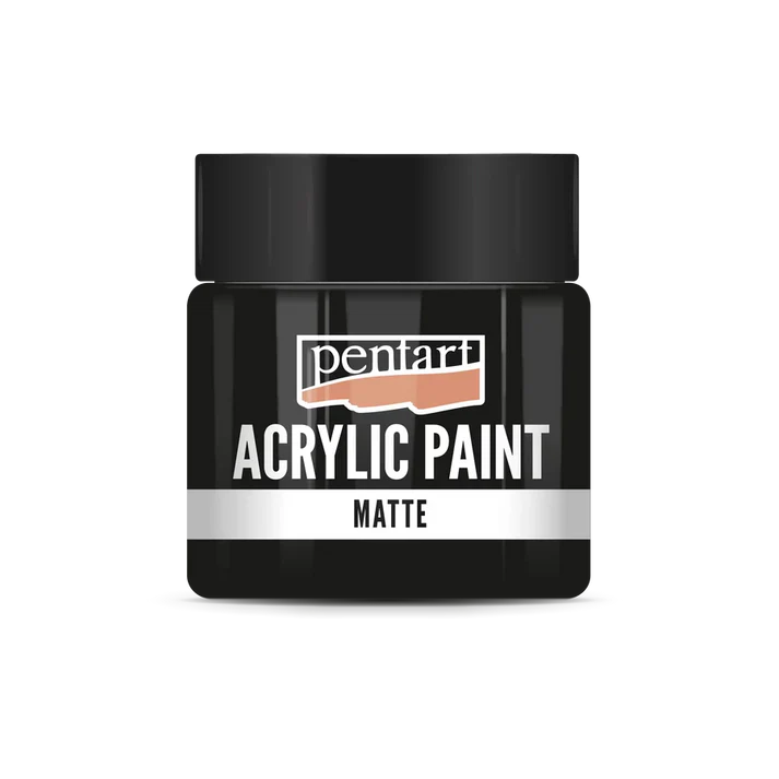 Pentart Matte Acrylic Paint – Black – 50ml