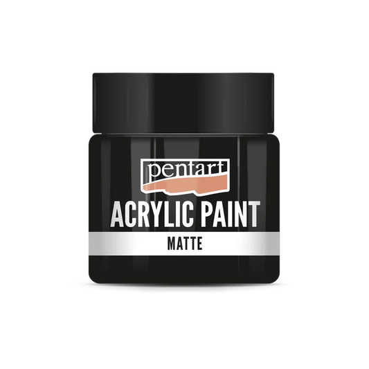Pentart Matte Acrylic Paint – Black – 50ml