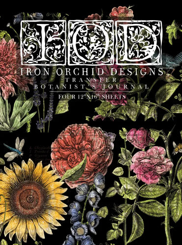 Botanist Journal IOD Transfer - Iron Orchid Designs
