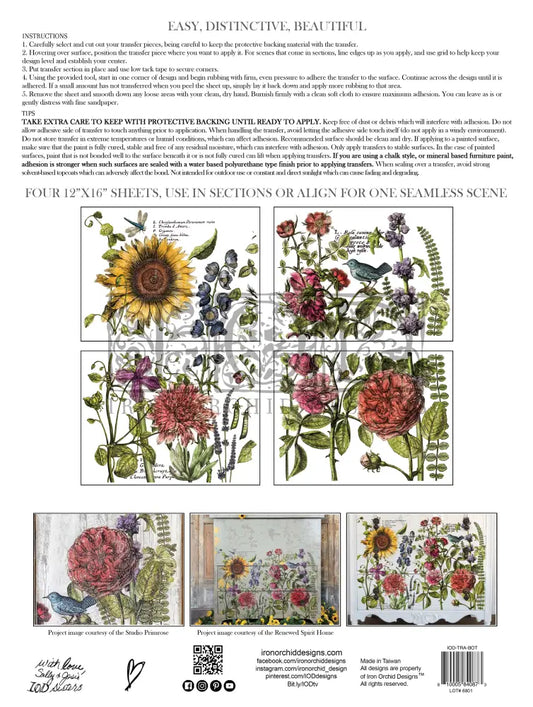 Botanist Journal IOD Transfer - Iron Orchid Designs