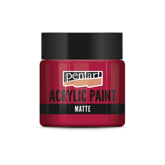 Pentart Matte Acrylic Paint – Carmin – 50ml