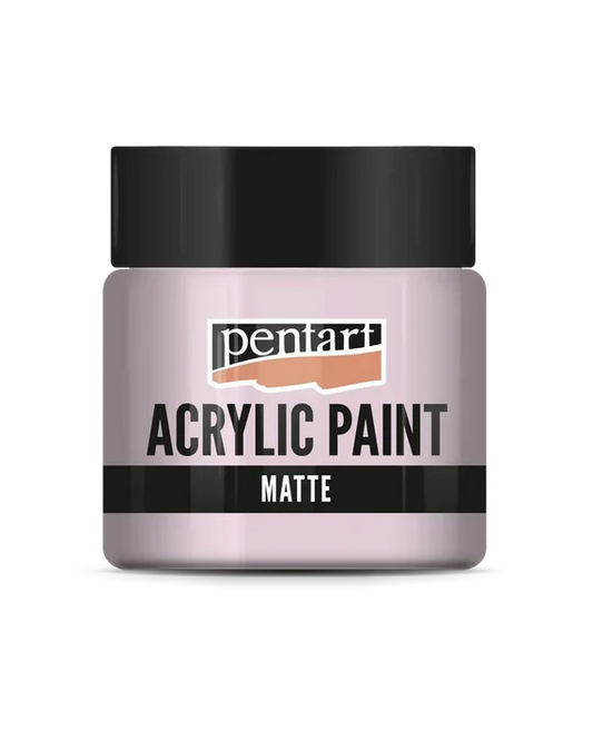 A jar of Pentart matte acrylic paint in Country Rose, Pale pink