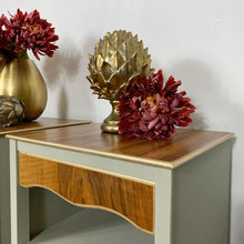 Load image into Gallery viewer, Eucalyptus, Gold and Walnut Bedsides