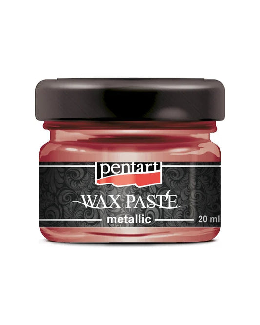 A 20 ml jar of Penfari Wax Paste metallic in fire gold featuring a black lid and a black label with the brand logo.