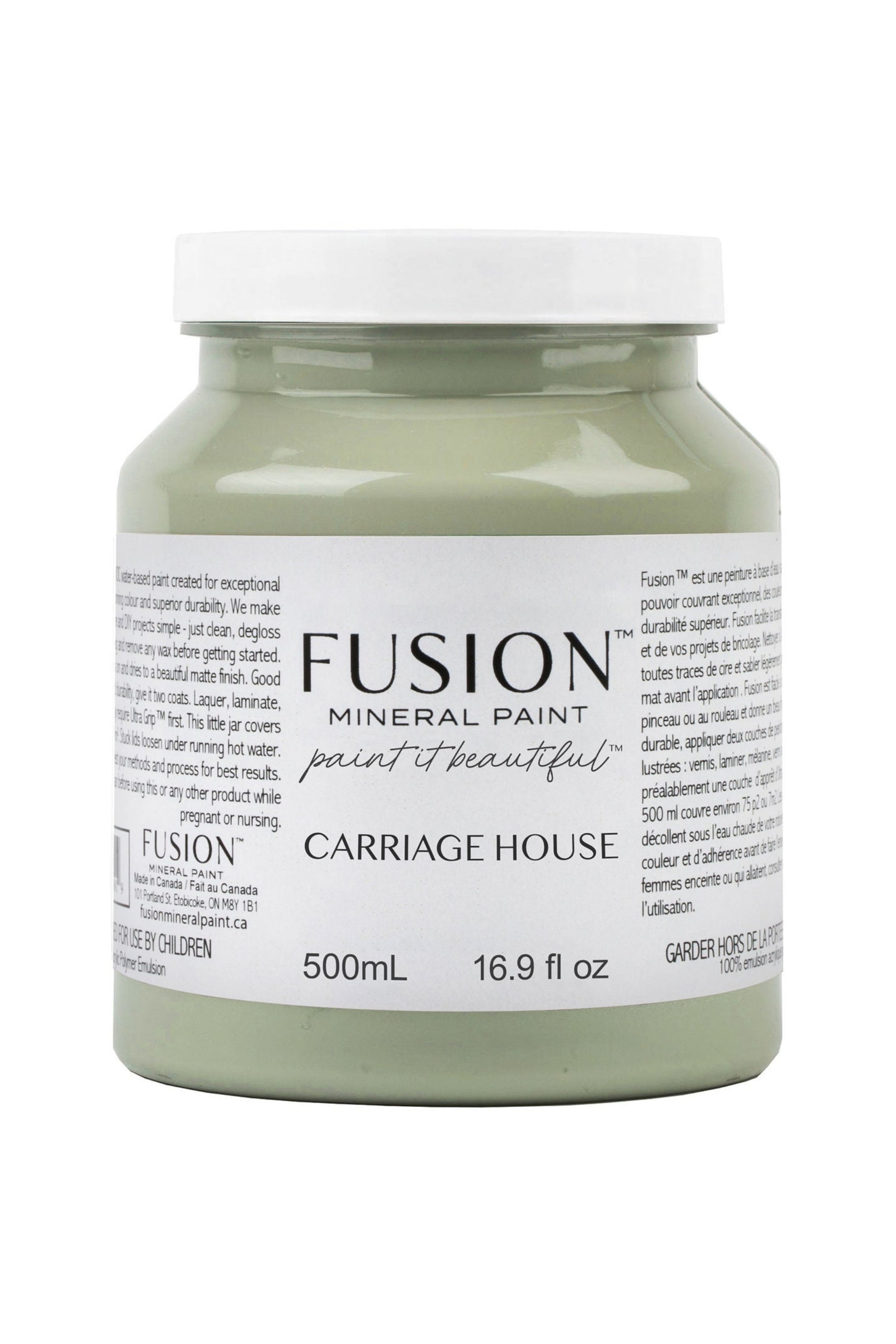 Jar of Fusion Mineral Paint on a white background