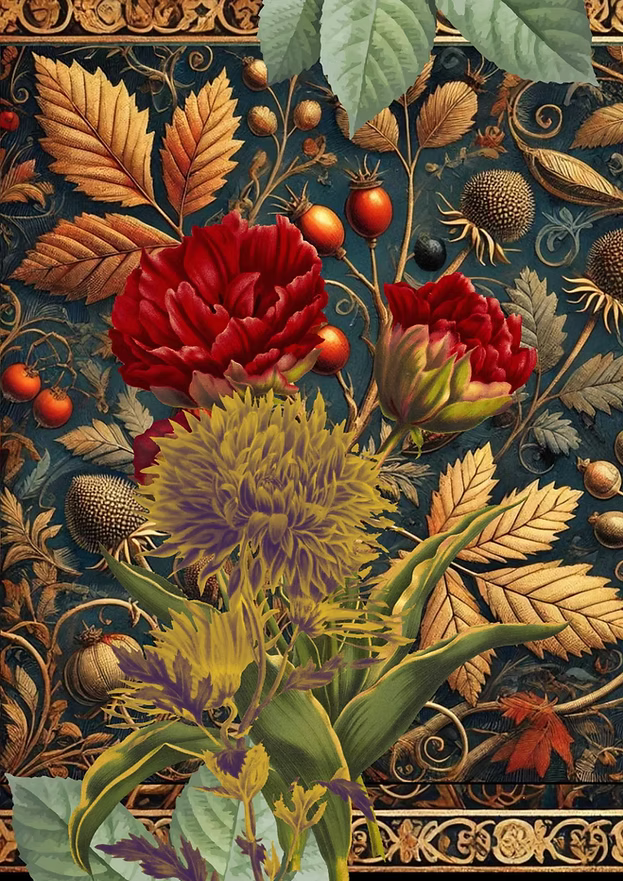 Hedgerow and Rosehip Decoupage Paper | Made By Marley