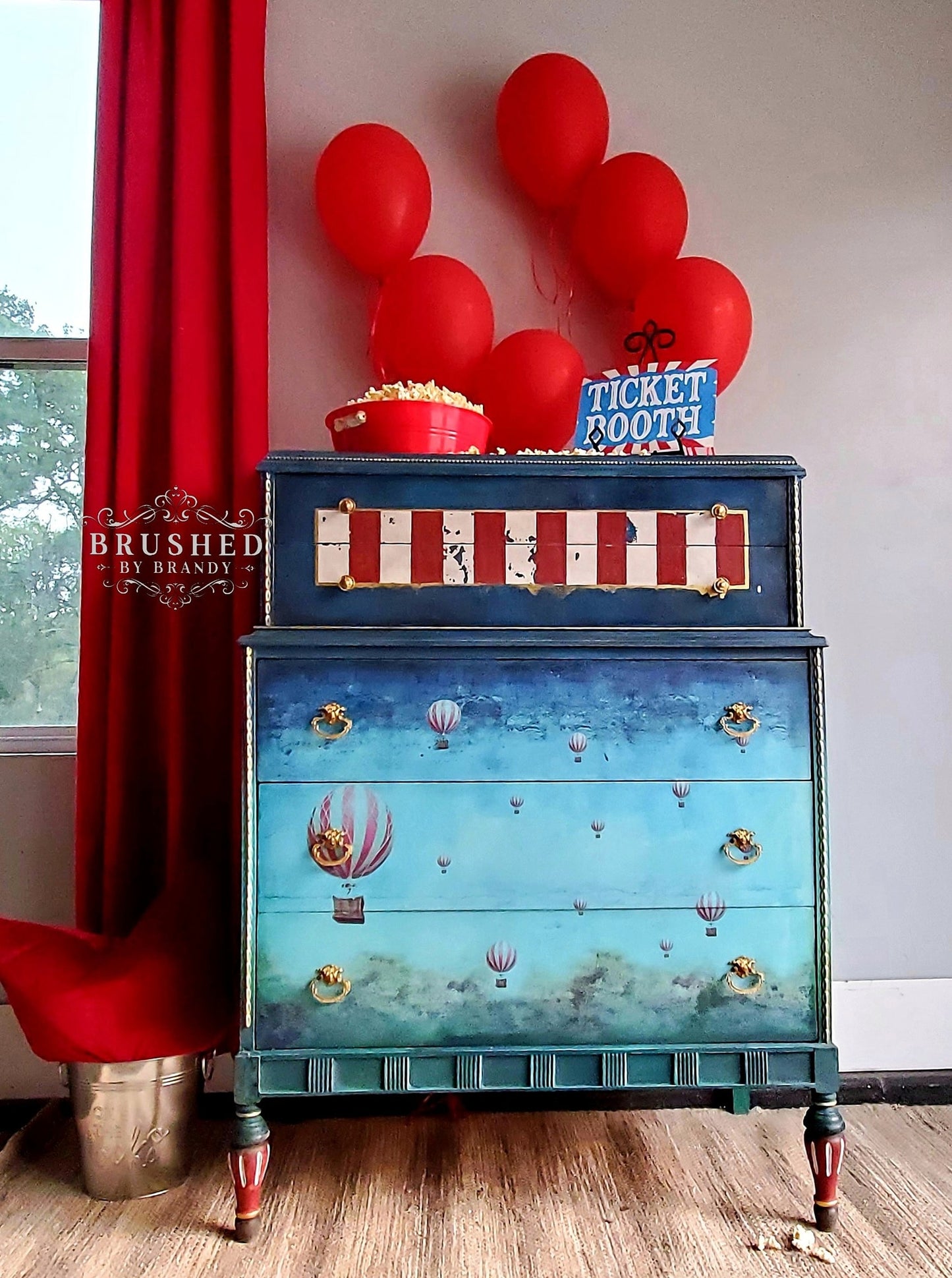 Balloons Decoupage Paper, MINT by Michelle Decoupage Paper for Furniture