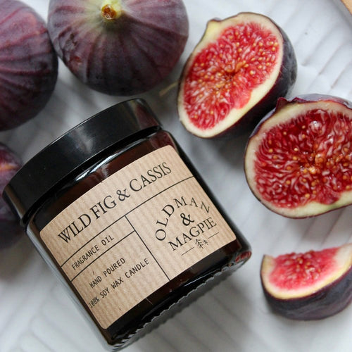 Wild Fig and Cassis Candle, Soy Wax Candle Made In Lancashire