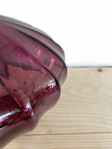 Mauve Fluted Vase - 100% Recycled Glass