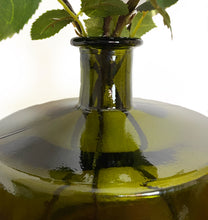 Load image into Gallery viewer, Chunky Bottle Green Vase - 100% Recycled Glass