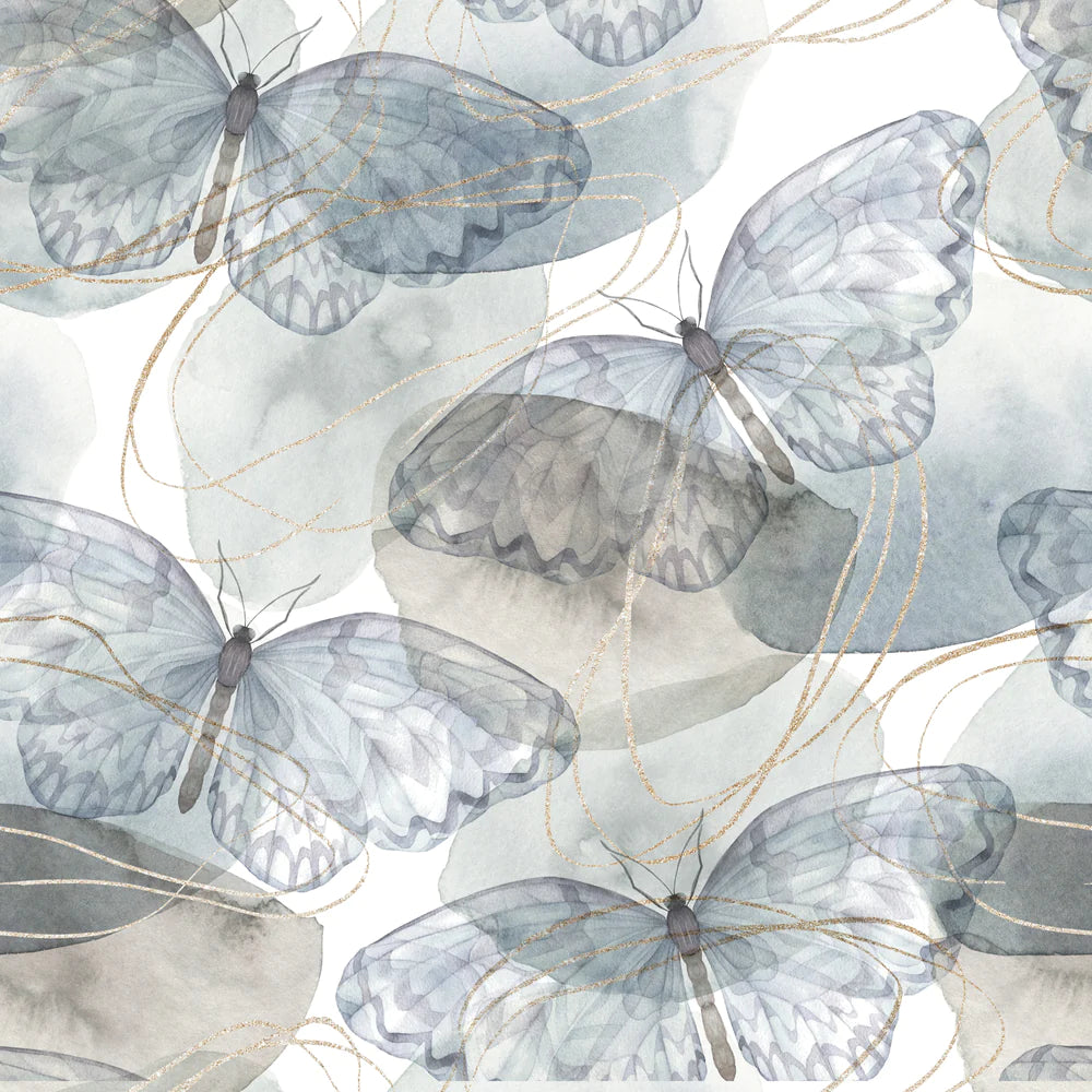 Butterflies Tissue Paper, Mint by Michelle Decoupage Paper