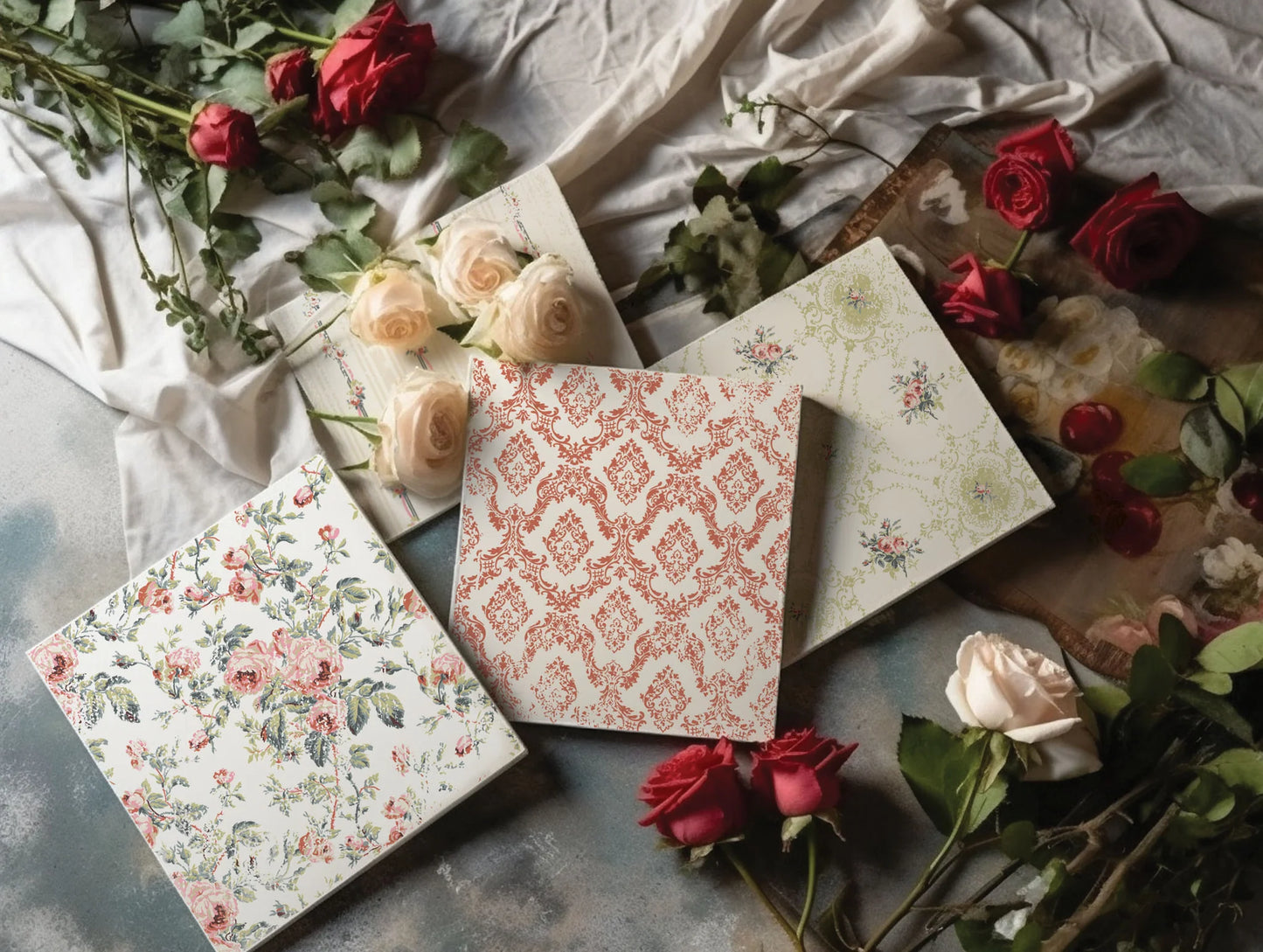 Lattice Rose IOD Paint Inlay - Iron Orchid Designs