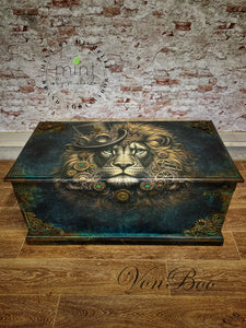 Leonardo Lion Decoupage Paper, MINT By Michelle Decoupage Papers for Furniture