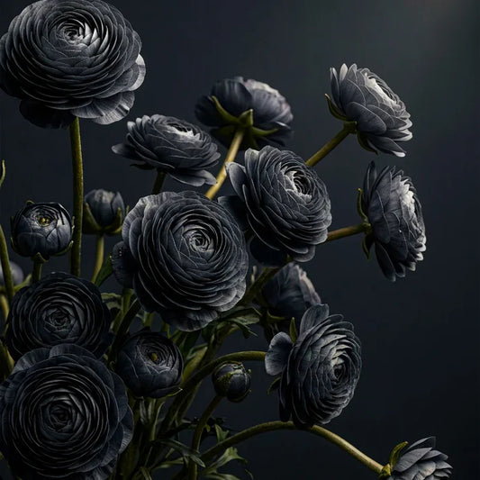 Midnight Ranunculus Decoupage Paper - MINT by Michelle
