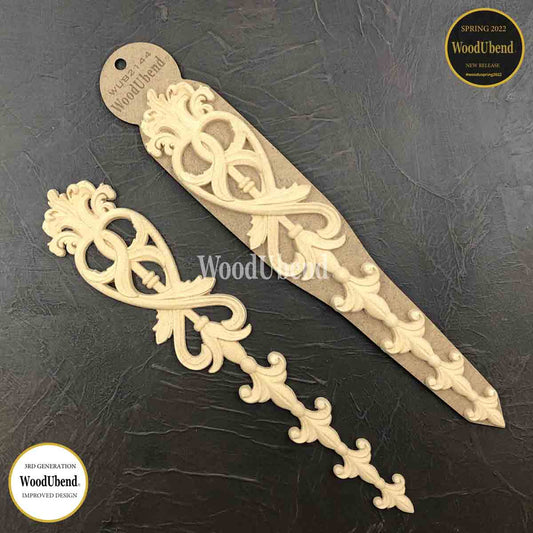 Appliques Scroll and Floral Drop WUB2144 - WoodUbend Mouldings