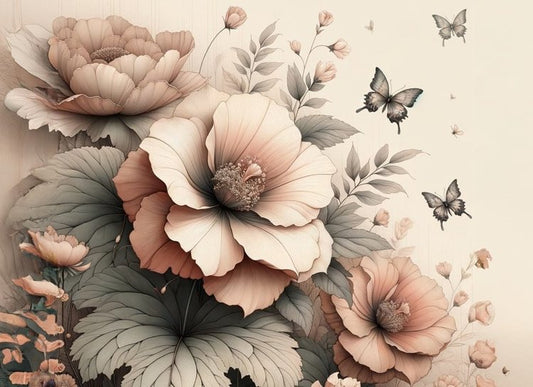 Peach Petals Decoupage Paper, MINT By Michelle Decoupage Papers for Furniture