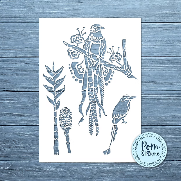 Pom & Plume Stencil | Made By Marley