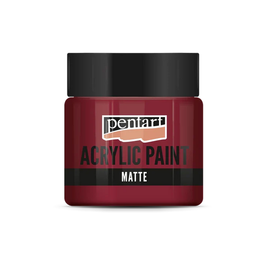 Pentart Matte Acrylic Paint – Red Wine – 50ml