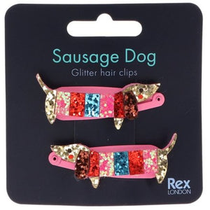 Sausage Dog Hair Clips