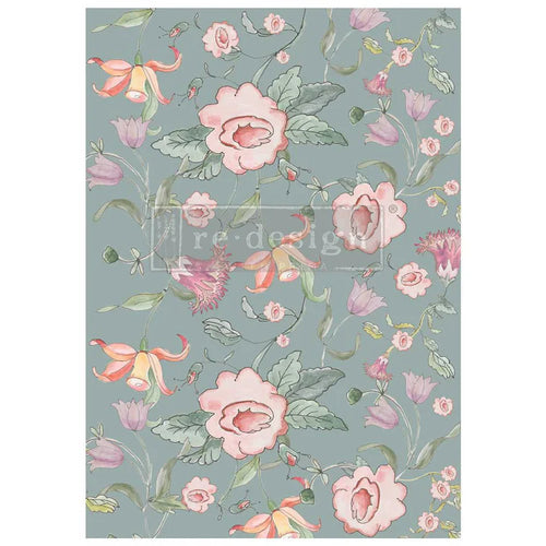 The Swedish Posy A1 Fibre Decoupage Paper - Annie Sloan