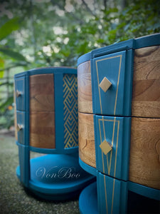 Thunder and Lightening, Dark Blue Mineral Paint for Furniture, MINT by Michelle